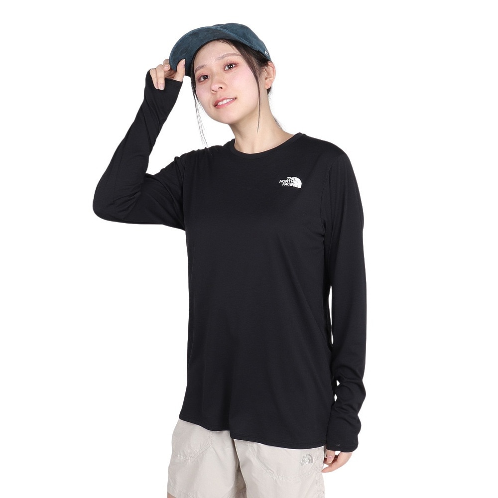 ザ・ノース・フェイス（THE NORTH FACE）（レディース）長袖Tシャツ GTDメランジクルー NTW12597 K