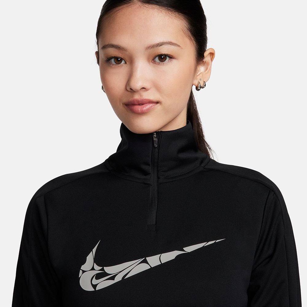 ナイキ（NIKE）（レディース）スウッシュ ドライフィット 1/4ジップ ミッド レイヤー FN2637-010