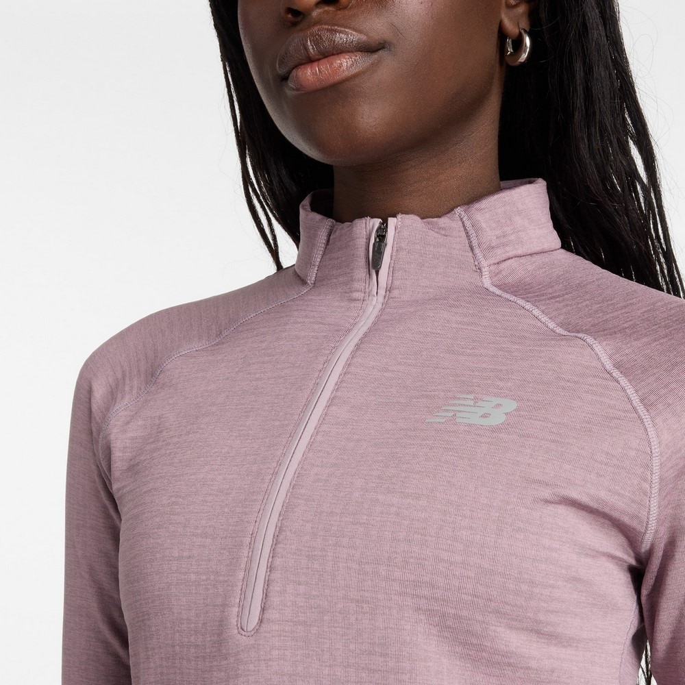 ニューバランス（new balance）（レディース）Sport Essentials プレミアムヒートグリッドハーフジップ 長袖シャツ WT43200IWH