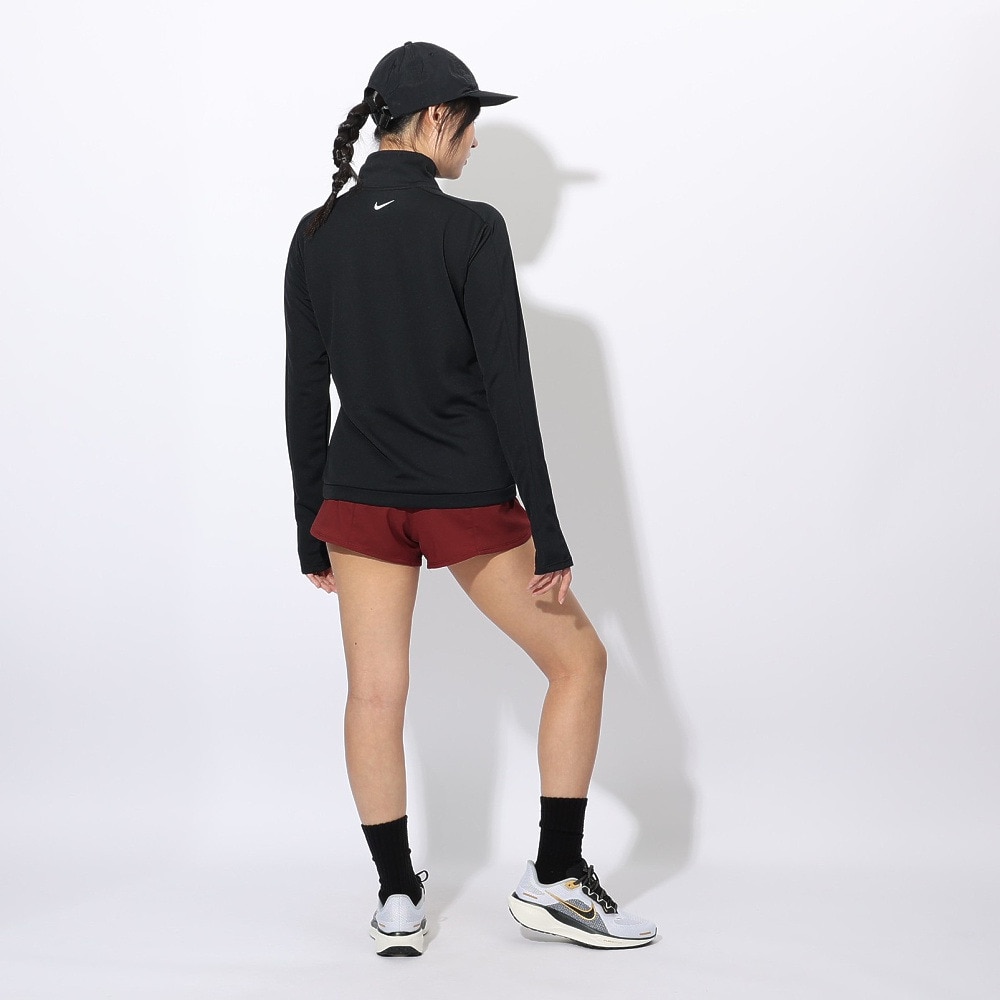 ナイキ（NIKE）（レディース）スウッシュ ドライフィット 1/2ジップ ランニング ミッド レイヤートップス HJ2226-010