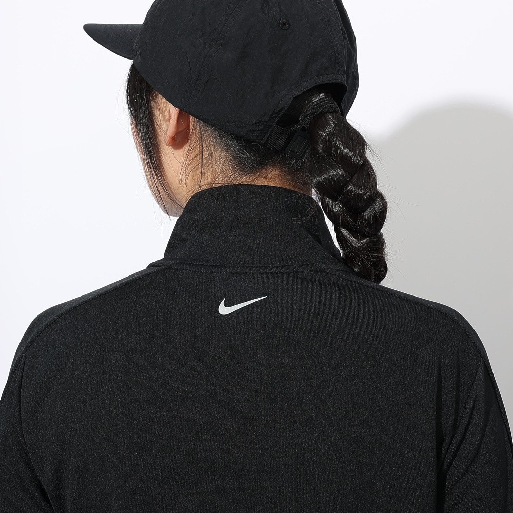 ナイキ（NIKE）（レディース）スウッシュ ドライフィット 1/2ジップ ランニング ミッド レイヤートップス HJ2226-010