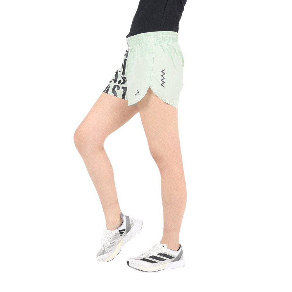 アディダス（adidas）（レディース）ランニングショーツ レディース ランファスト ヒートレディ スタイリッシュパンツ インナーブリーフ付き K7058-HA4293
