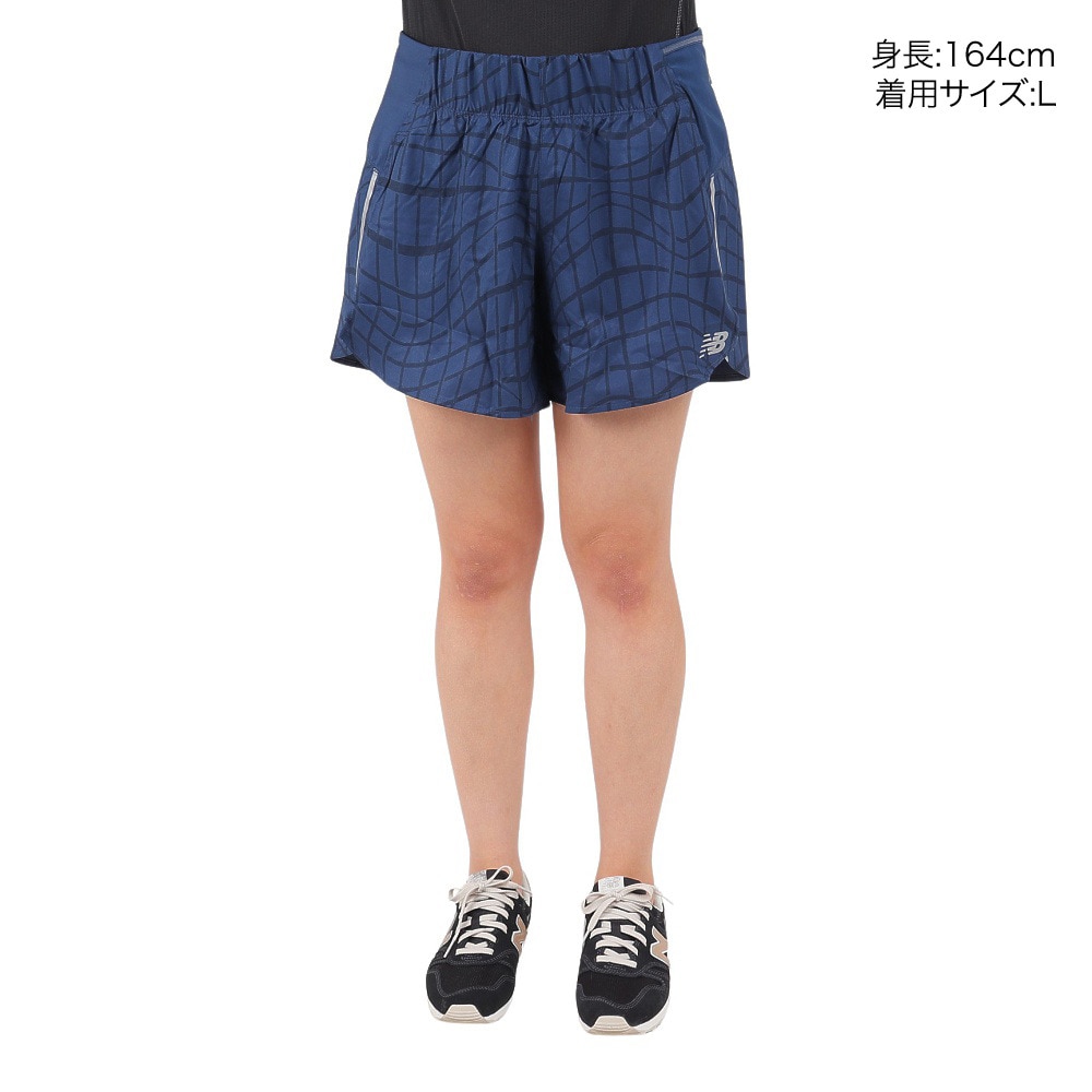 ニューバランス（new balance）（レディース）ショートパンツ レディース Impact Run プリンテッド 5インチWS21269NNY
