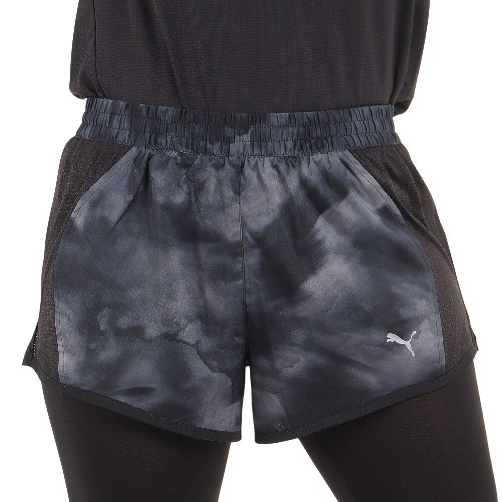 プーマ（PUMA）（レディース）ショートパンツ RUN FAVORITE AOP VEL 524538 01 BLK