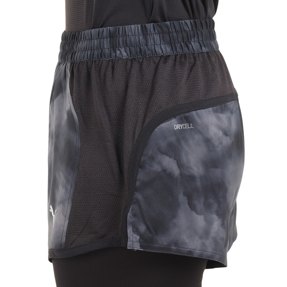 プーマ（PUMA）（レディース）ショートパンツ RUN FAVORITE AOP VEL 524538 01 BLK