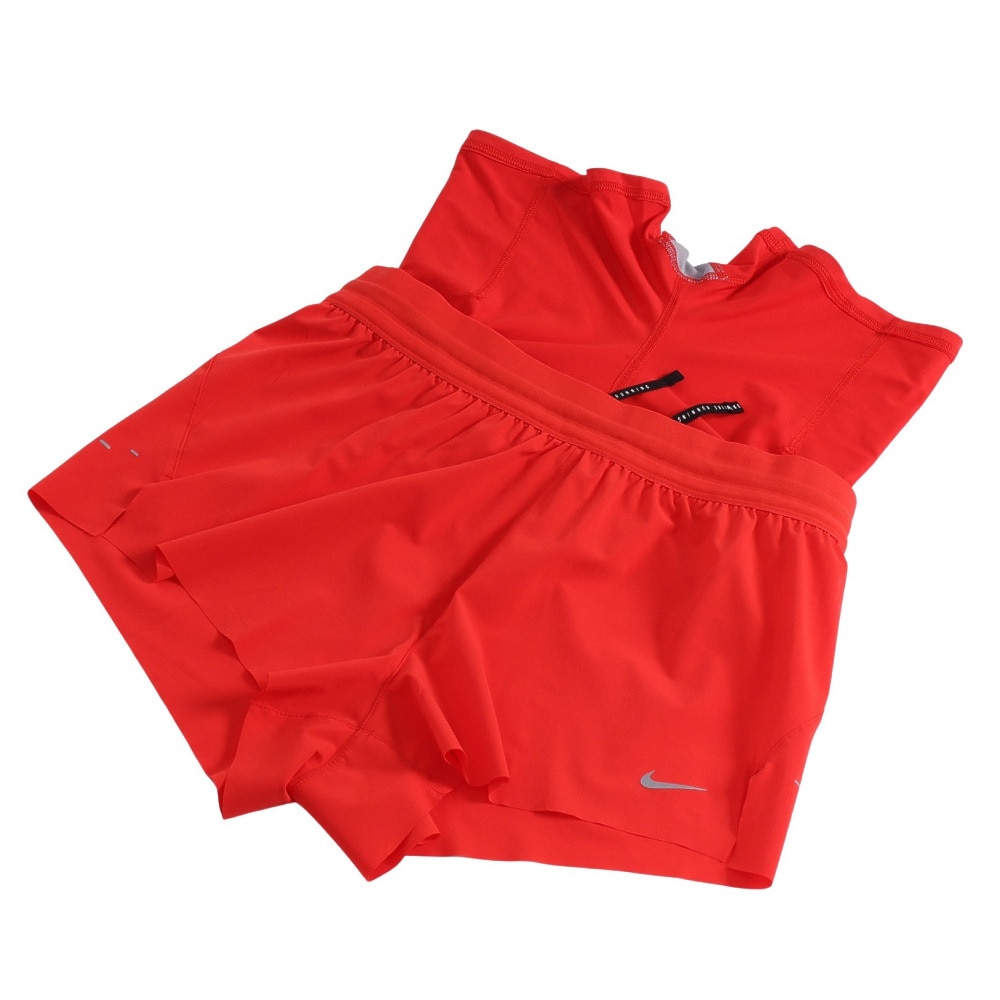 ナイキ（NIKE）（レディース）スウィフト ドライフィット ミッドライズ 2イン1 ショートパンツ インナー付き HJ5377-696