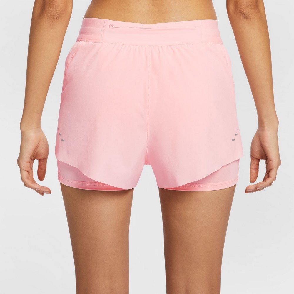 ナイキ（NIKE）（レディース）スウィフト ドライフィット ミッドライズ 2イン1 ランニングショートパンツ インナータイツ付き HJ5377-607