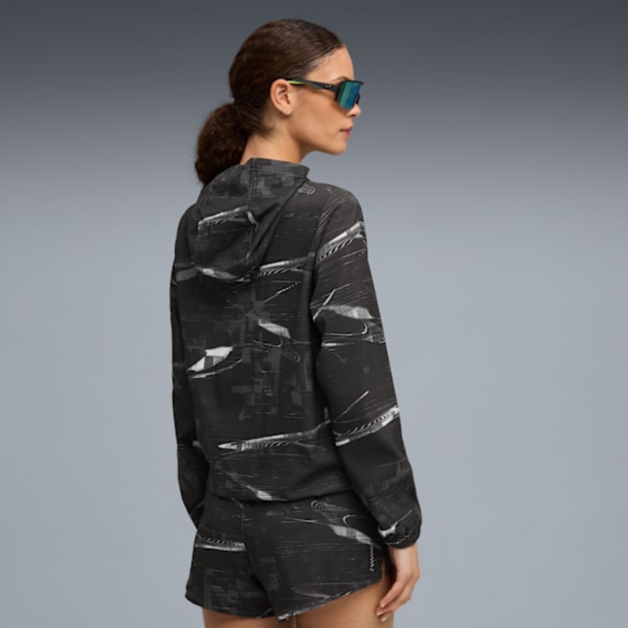 プーマ（PUMA）（レディース）ランニング ヴェロシティ AOP フーデッド ウーブンジャケット 528263 01 BLK
