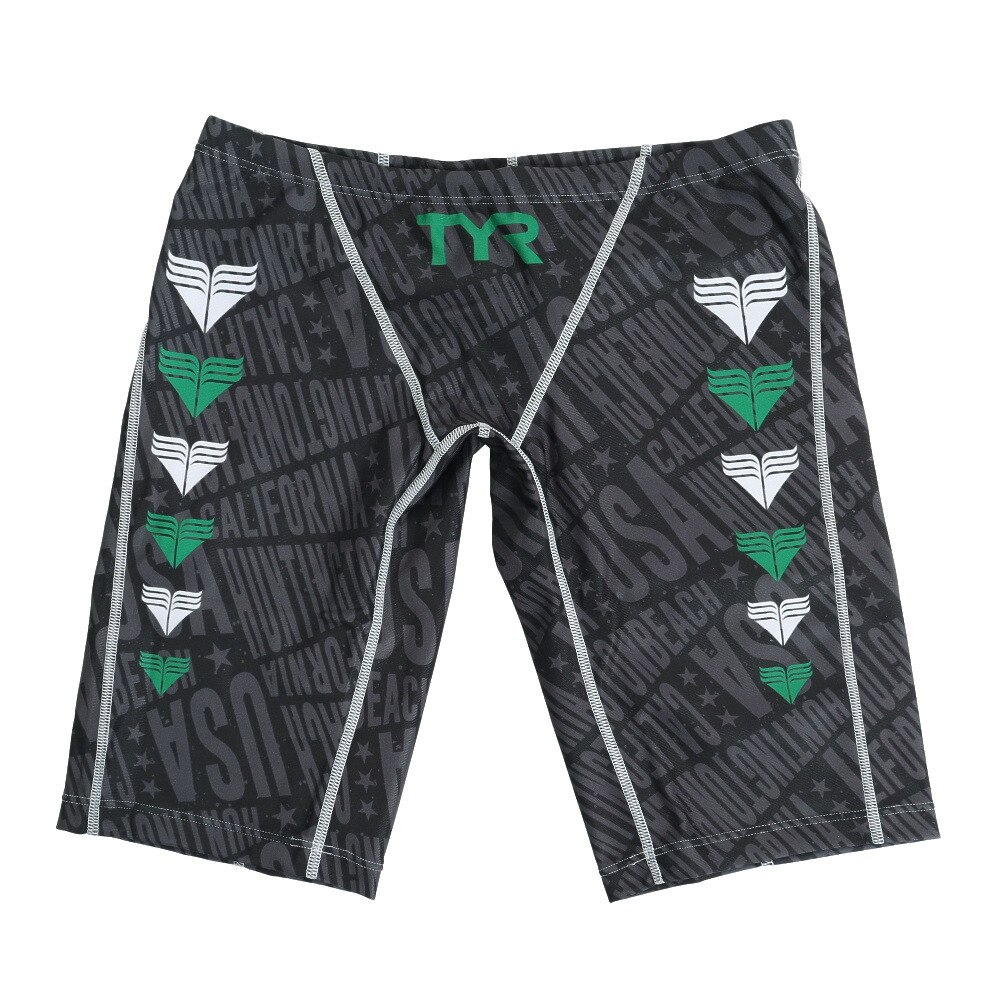 ティーワイアール（TYR）（メンズ）競泳水着 水泳 ANYTIME CHEVRON LOW-RISE LONG BOXER JCHEV-18M BKGN