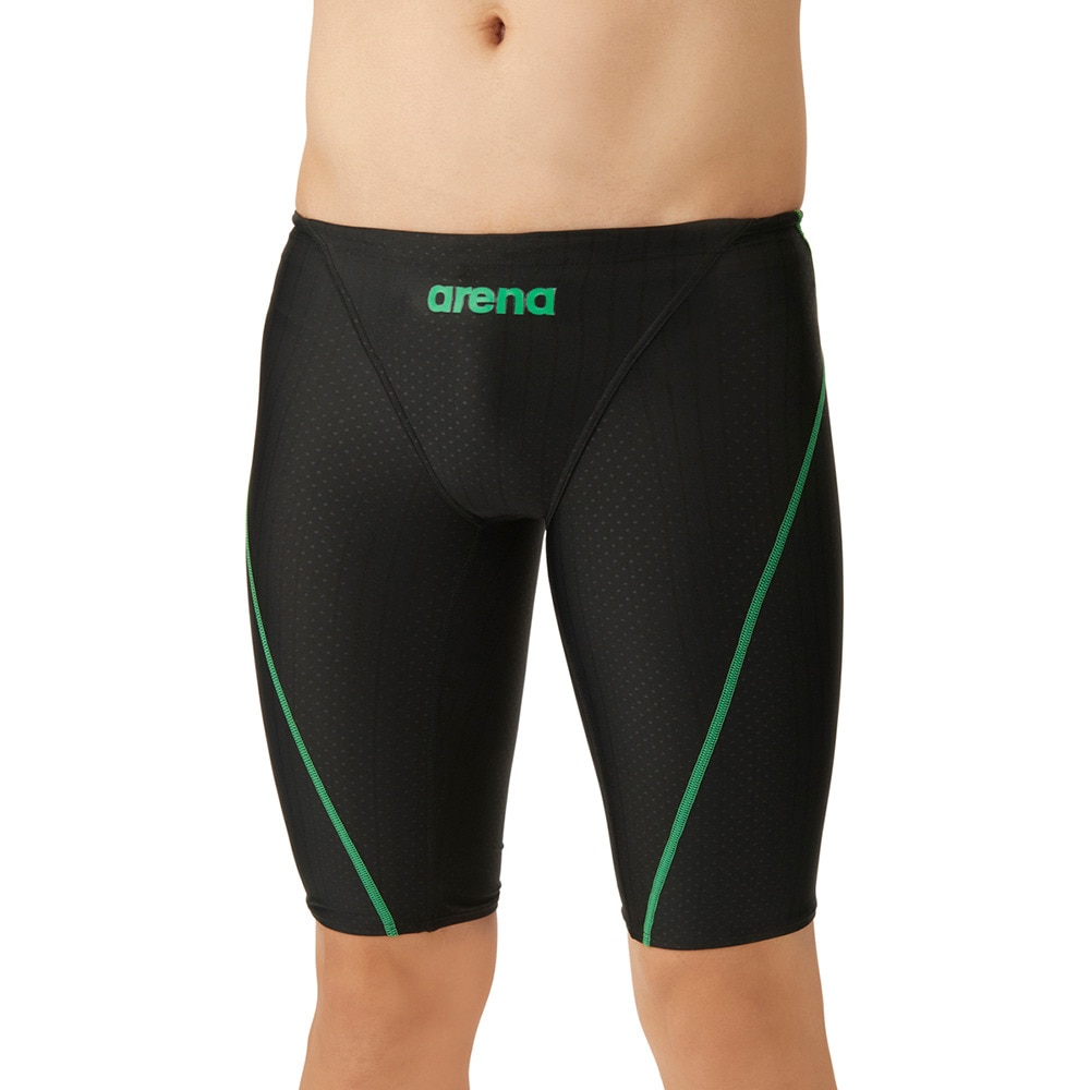 アリーナ（ARENA）（メンズ）競泳水着 メンズ 水泳 レーシングスパッツ ハーフレッグ WA承認 AS4FRC52M BKGR