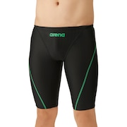 (メンズ)競泳水着 メンズ 水泳 レーシングスパッツ ハーフレッグ WA承認 AS4FRC52M BKGR