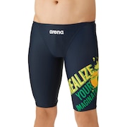 (メンズ)競泳水着 メンズ 水泳 レーシングスパッツ ハーフレッグ WA承認 AS4FRC55M NVYL