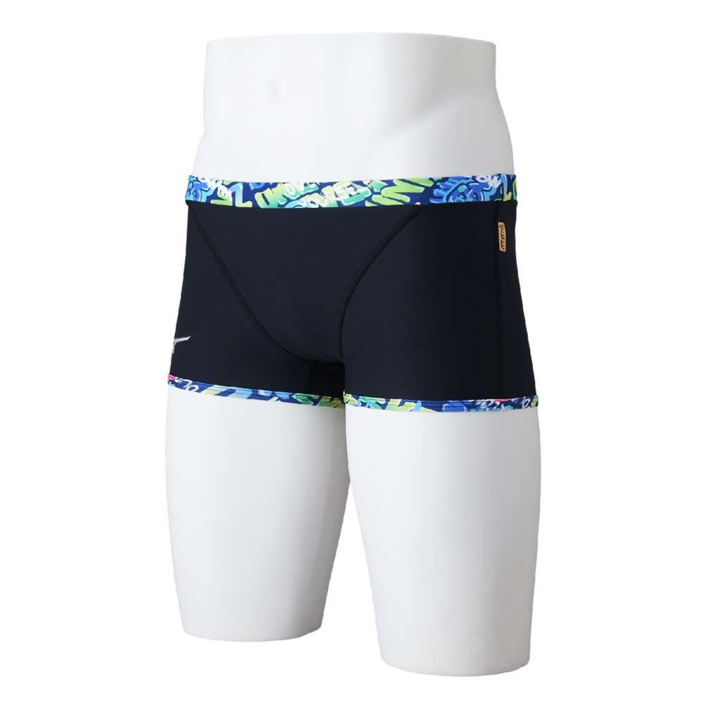 ミズノ（MIZUNO）（メンズ）競泳水着 メンズ 水泳 競泳練習用 ショートスパッツ N2MBB58791 ブラック ブルー