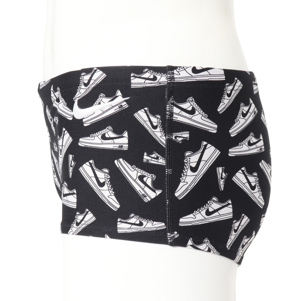 ナイキ（NIKE）（メンズ）競泳水着 メンズ 水泳 SS25プリントスクエアレッグブリーフ 黒 S-LLサイズ NESSF023-N006 スイムウェア スイムパンツ ショートレッグ