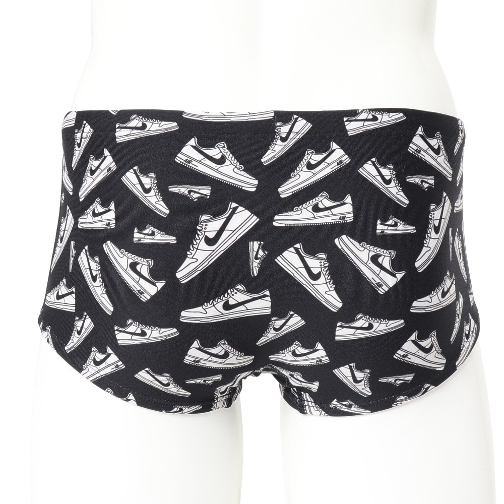 ナイキ（NIKE）（メンズ）競泳水着 メンズ 水泳 SS25プリントスクエアレッグブリーフ 黒 S-LLサイズ NESSF023-N006 スイムウェア スイムパンツ ショートレッグ