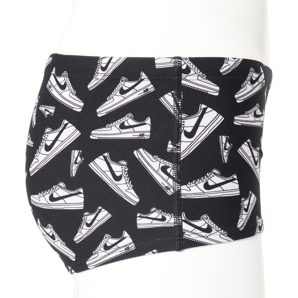 ナイキ（NIKE）（メンズ）競泳水着 メンズ 水泳 SS25プリントスクエアレッグブリーフ 黒 S-LLサイズ NESSF023-N006 スイムウェア スイムパンツ ショートレッグ