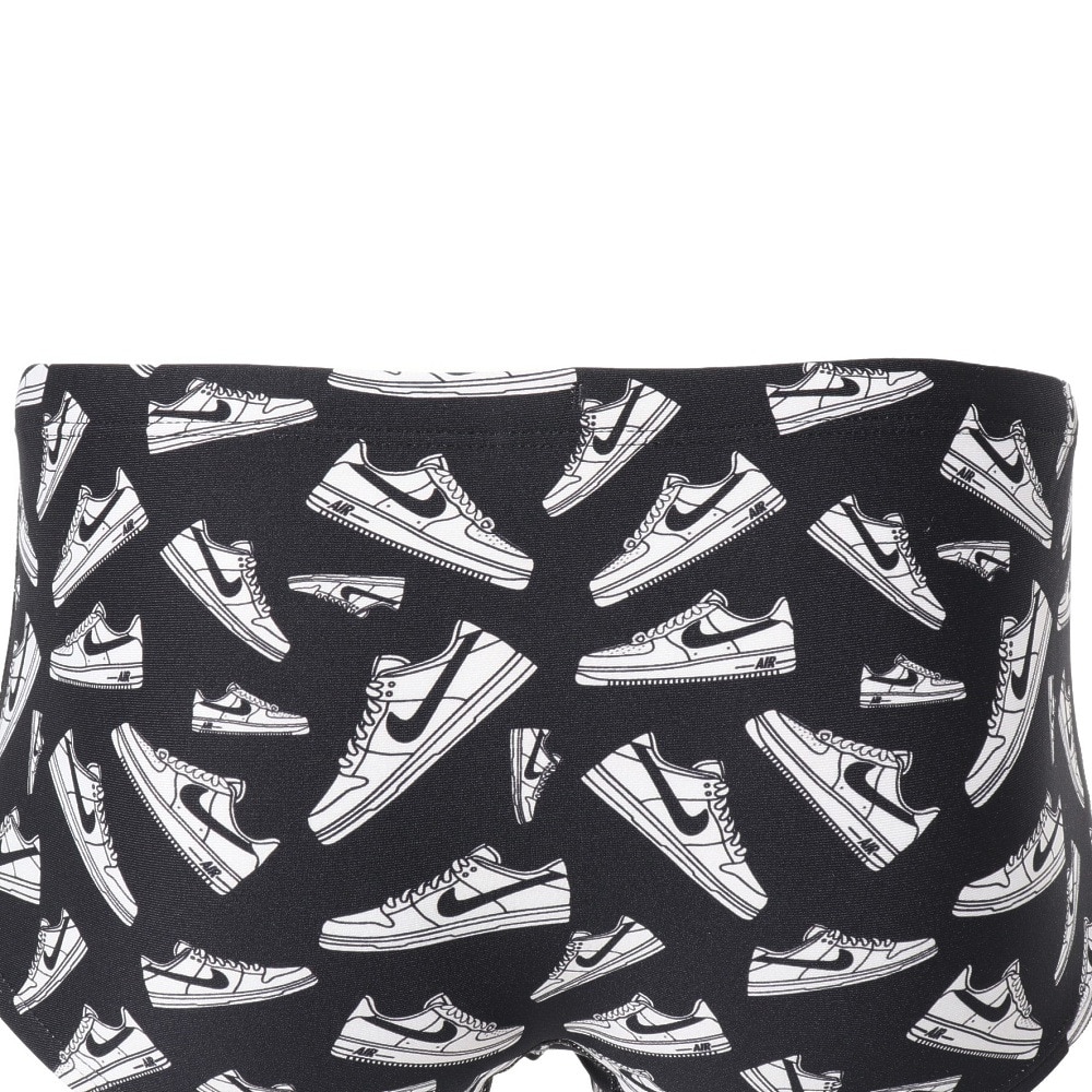 ナイキ（NIKE）（メンズ）競泳水着 メンズ 水泳 SS25プリントスクエアレッグブリーフ 黒 S-LLサイズ NESSF023-N006 スイムウェア スイムパンツ ショートレッグ
