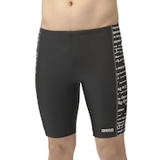 (メンズ)競泳水着 フィットネススパッツ ハーフレッグ インナー付き 黒 M-3Lサイズ AS5SWF70M BKBK ハーフレッグ スポーツ 運動