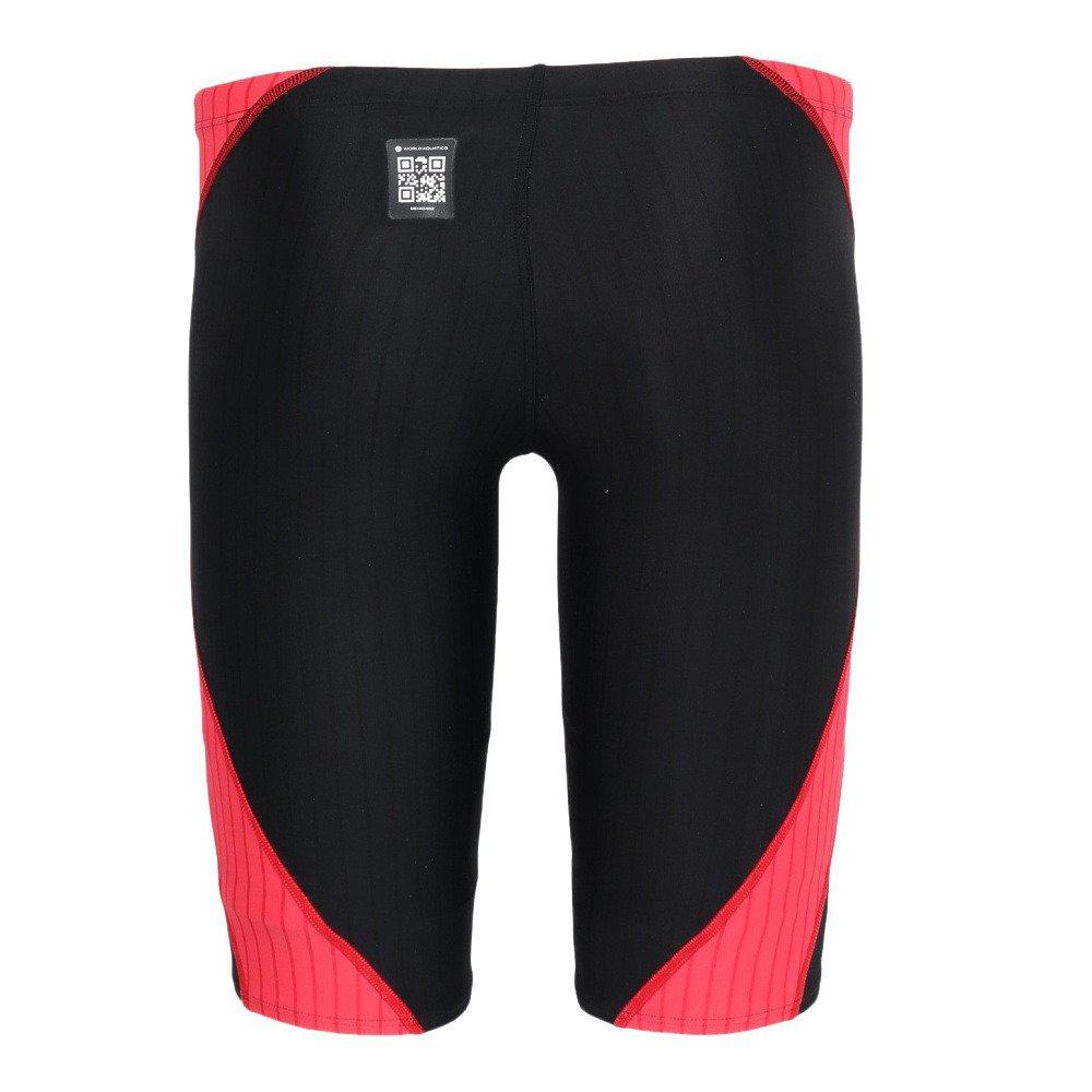 アリーナ（ARENA）（メンズ）競泳水着 メンズ 水泳 レーシングスパッツ ハーフレッグ WA承認モデル 黒×赤 S-3Lサイズ AS6SRC54M BKRD 公式大会 レース