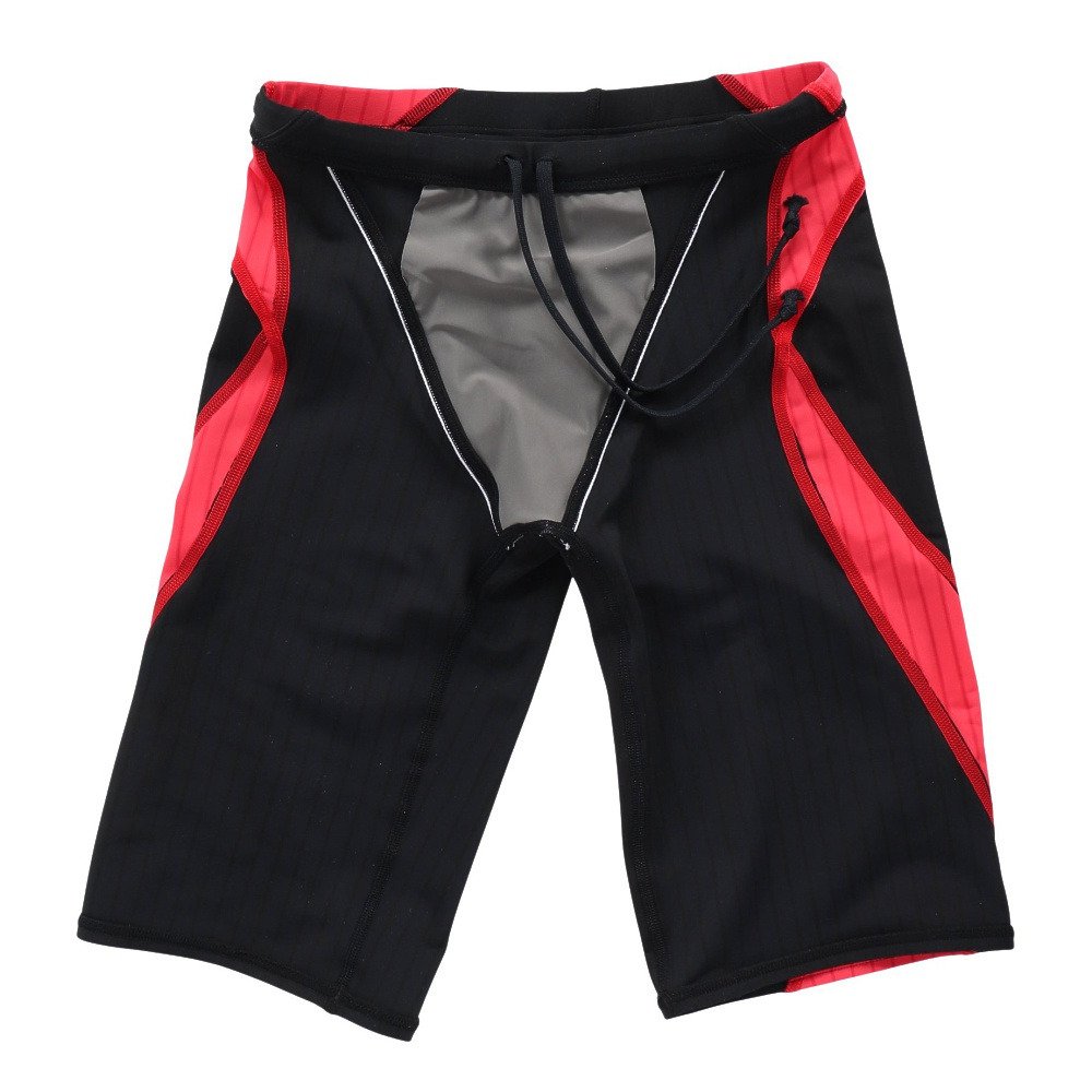 アリーナ（ARENA）（メンズ）競泳水着 メンズ 水泳 レーシングスパッツ ハーフレッグ WA承認モデル 黒×赤 S-3Lサイズ AS6SRC54M BKRD 公式大会 レース