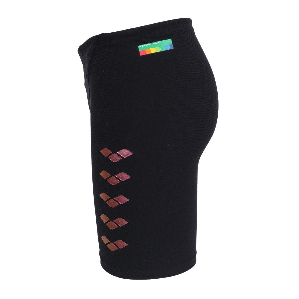 アリーナ（ARENA）（メンズ）競泳水着 メンズ 水泳 タフスーツ トレーニングスパッツ ハーフレッグ 黒×赤 S-3Lサイズ AS6SWM08M BKRD