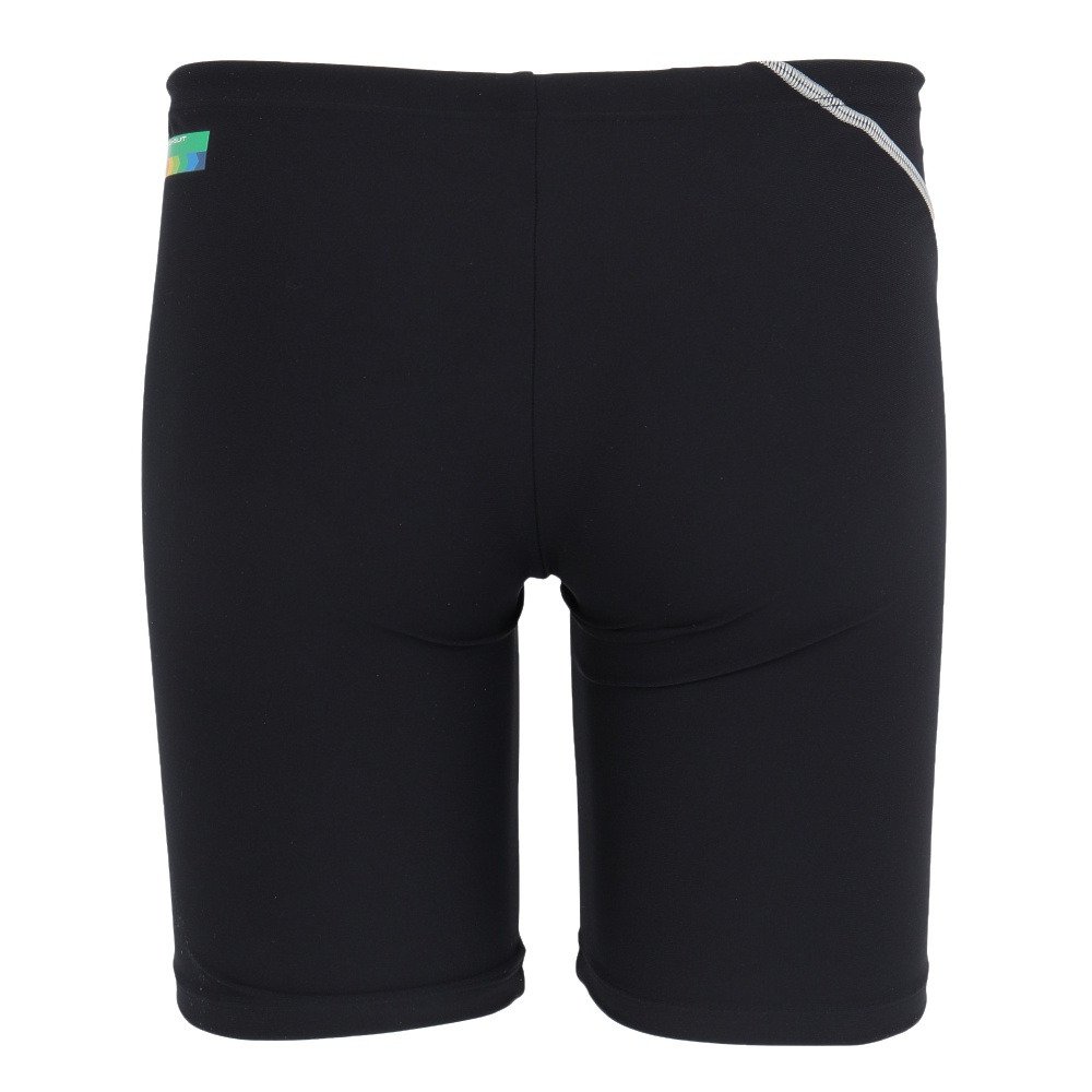 アリーナ（ARENA）（メンズ）競泳水着 メンズ 水泳 タフスーツ トレーニングスパッツ ハーフレッグ 黒×シルバー S-3Lサイズ AS6SWM08M BKSL