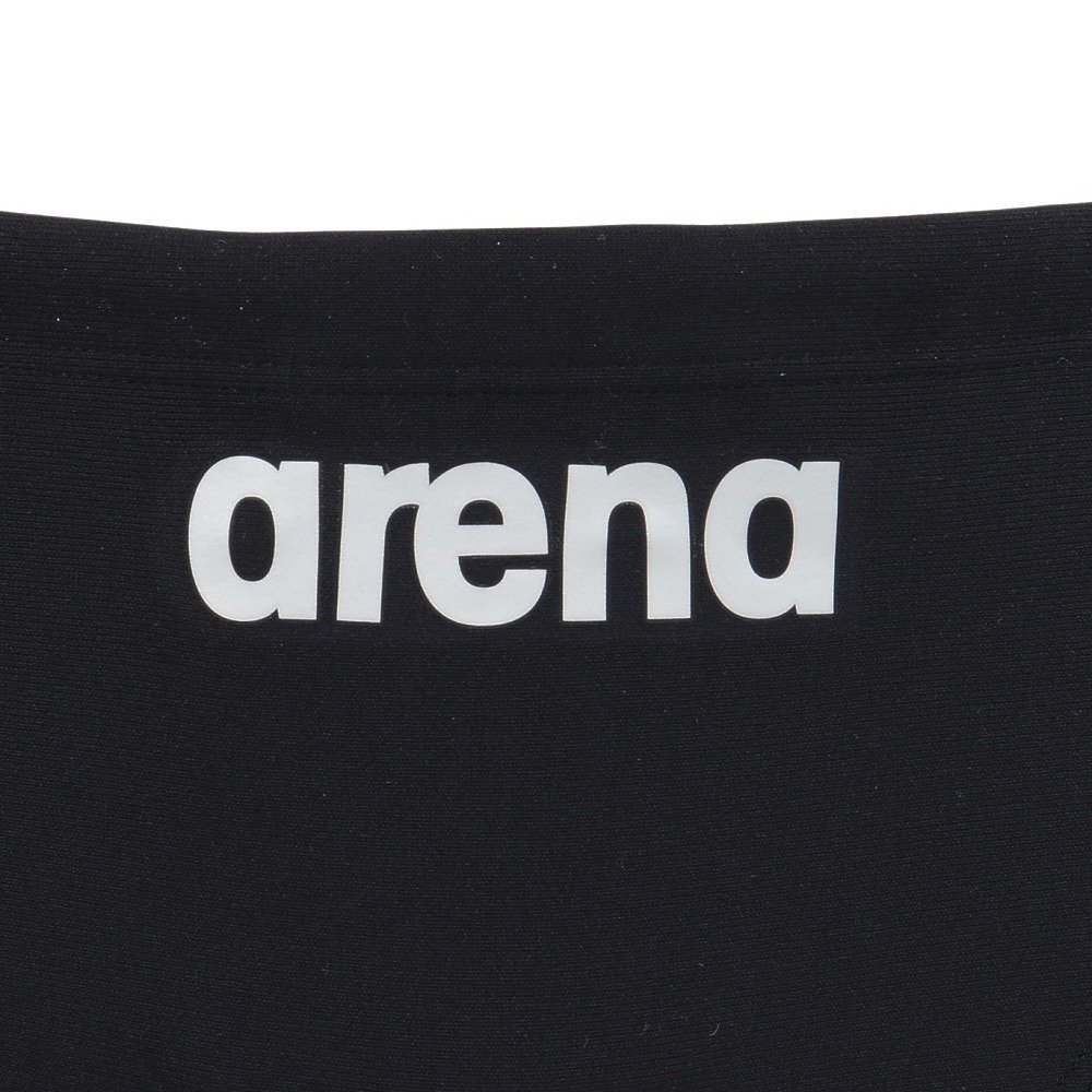 アリーナ（ARENA）（メンズ）競泳水着 メンズ 水泳 タフスーツ トレーニングスパッツ ハーフレッグ 黒×シルバー S-3Lサイズ AS6SWM08M BKSL