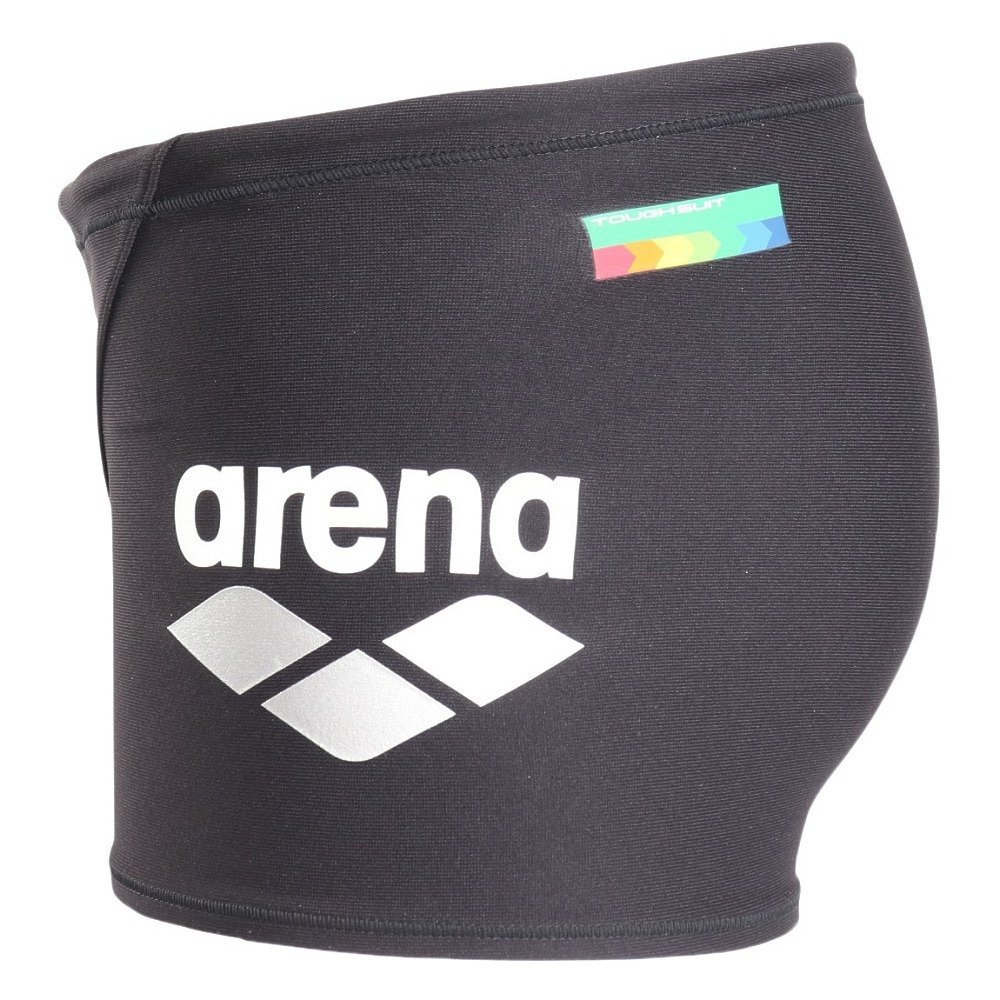 アリーナ（ARENA）（メンズ）競泳水着 メンズ 水泳 タフスーツ トレーニングスパッツ ショートレッグ 黒×シルバー SS-3Lサイズ SAR-4104 BKSV