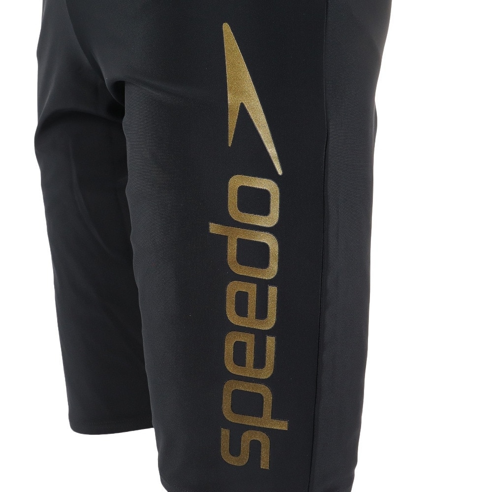 スピード（SPEEDO）（メンズ）水着 メンズ 水泳 ビッグライナージャマー 黒 S-3Lサイズ SF62060 KD UVガード 紫外線対策 UPF30-50+ レッグ丈 4分丈 ロゴ 