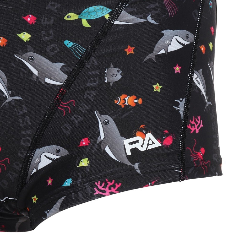 RA（RA）（メンズ）水着 メンズ 水泳 ショートボクサー SEA WORLD RA123-BSEAW BK
