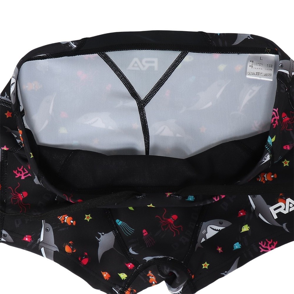 RA（RA）（メンズ）水着 メンズ 水泳 ショートボクサー SEA WORLD RA123-BSEAW BK