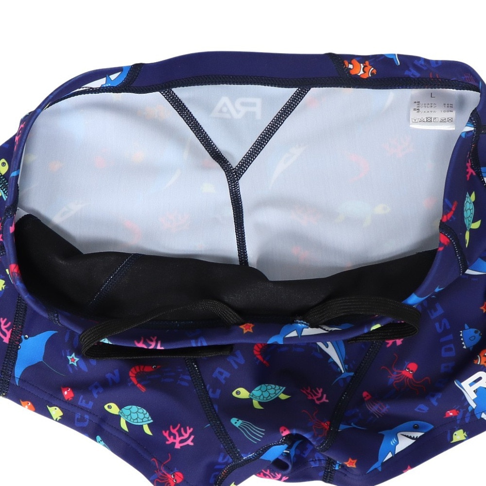 RA（RA）（メンズ）水着 メンズ 水泳 ショートボクサー SEA WORLD RA123-BSEAW NV