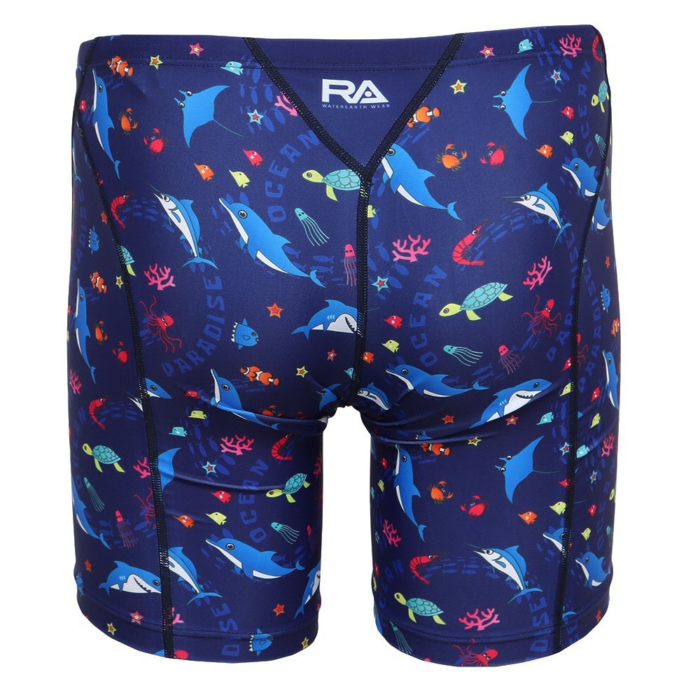 RA（RA）（メンズ）水着 メンズ 水泳 ロングボクサー SEA WORLD RA123-JSEAW NV