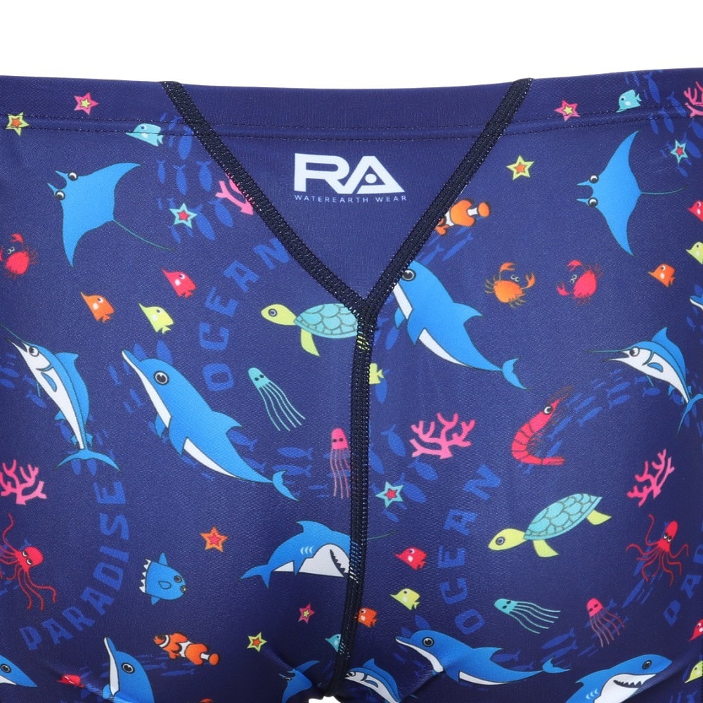 RA（RA）（メンズ）水着 メンズ 水泳 ロングボクサー SEA WORLD RA123-JSEAW NV