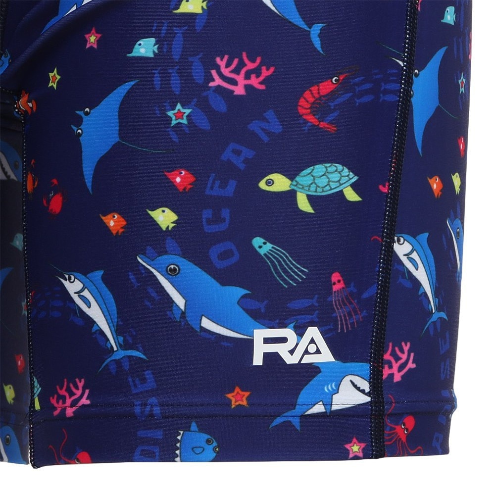 RA（RA）（メンズ）水着 メンズ 水泳 ロングボクサー SEA WORLD RA123-JSEAW NV