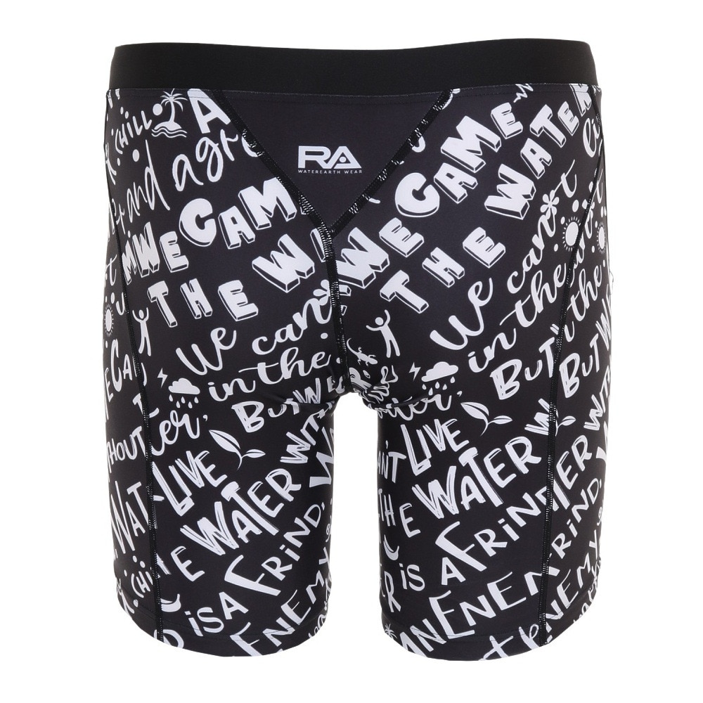 RA（RA）（メンズ）水着 メンズ 水泳 ロングボクサー LIFEISASAW RA523-JLIFE BKWH
