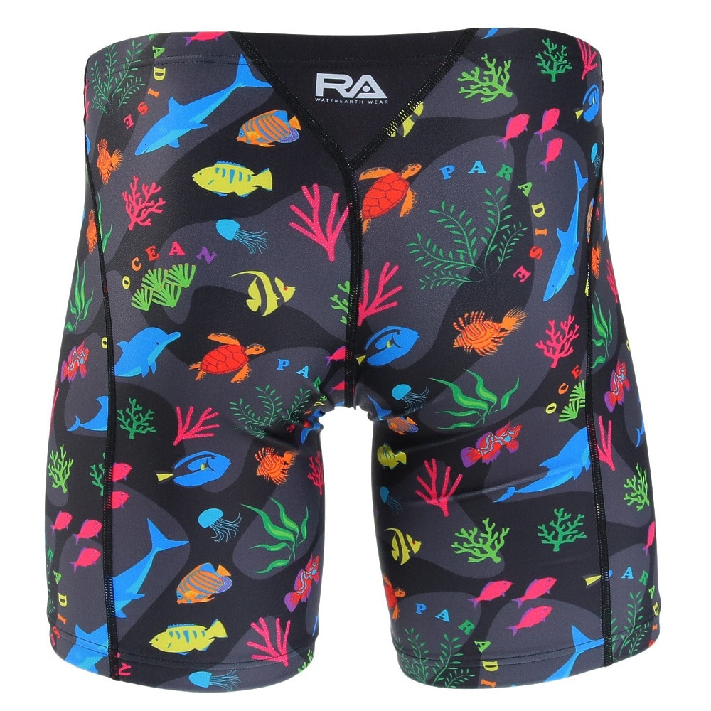 RA（RA）（メンズ）水着 メンズ 水泳 ロングボクサー OCEANPARAD RA523-JOCEN BKML