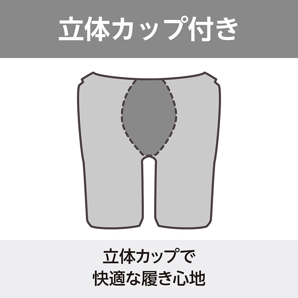 ミズノ（MIZUNO）（メンズ）水着 メンズ 水泳 アクアフィットネス用ハーフスパッツ 立体カップ付 N2JBB10593