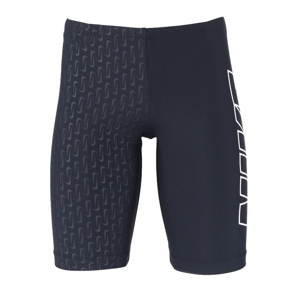 ナイキ（NIKE）（メンズ）水着 水泳 エンボスルーズフィットジャマー 黒 M-LLサイズ NESSF006-N001 ウエスト調節可能 股下26センチ スイマー 練習用 