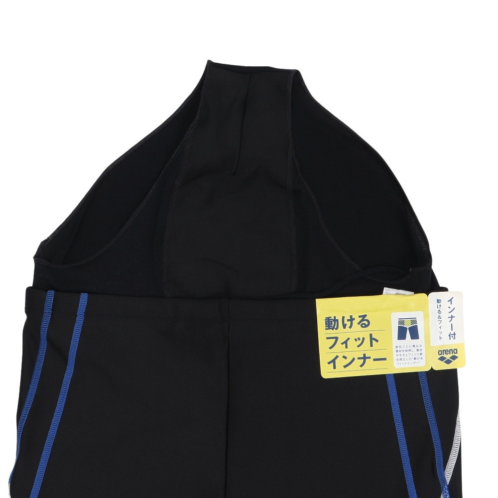 アリーナ（ARENA）（メンズ）水着 メンズ 水泳 フィットネス スパッツ ハーフレッグ ブラック×ブルー S-LL AS5SWF63M BKBL スイムウェア 