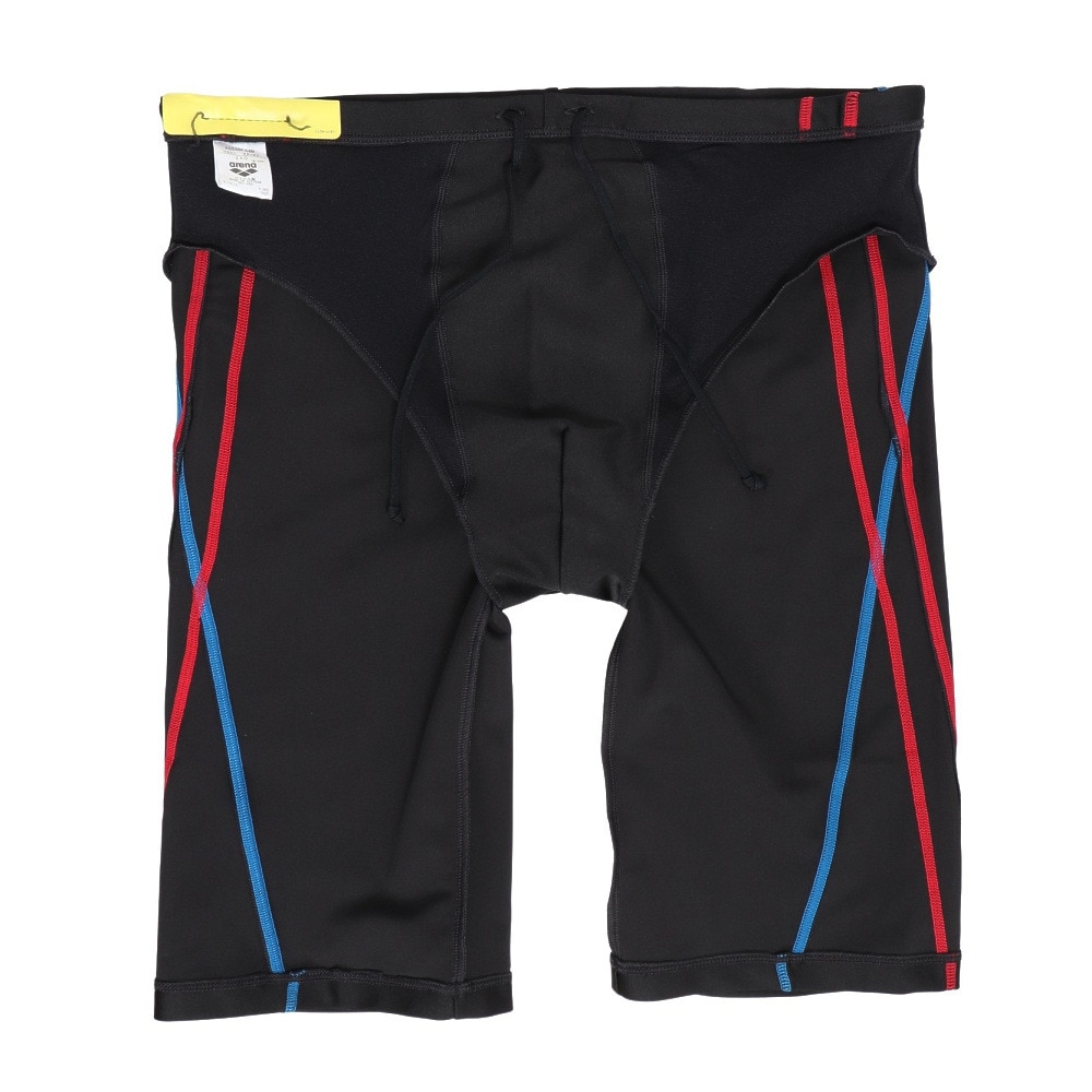 アリーナ（ARENA）（メンズ）水着 メンズ 水泳 フィットネススパッツ ハーフレッグ 黒×赤 4L-6Lサイズ AS5SWF64M BKRD スイムウェア 大きいサイズ