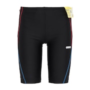 (メンズ)水着 メンズ 水泳 フィットネススパッツ ハーフレッグ 黒×赤 4L-6Lサイズ AS5SWF64M BKRD スイムウェア 大きいサイズ