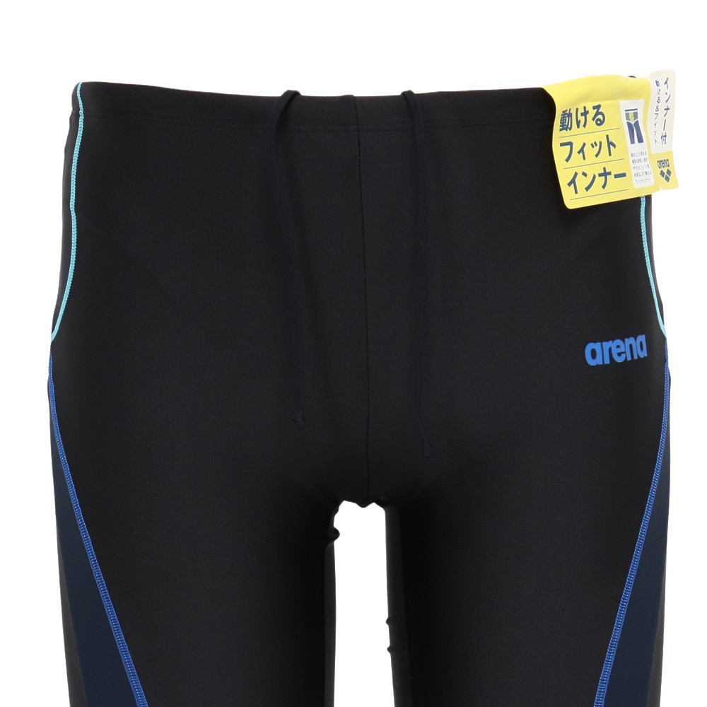 アリーナ（ARENA）（メンズ）水着 メンズ 水泳 フィットネススパッツ ハーフレッグ AS5SWF67M BKBL