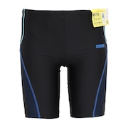 (メンズ)水着 メンズ 水泳 フィットネススパッツ ハーフレッグ AS5SWF67M BKBL