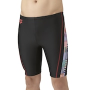 (メンズ)水着 メンズ 水泳 フィットネス スパッツ ハーフ レッグ AS5FWF70M BKRD