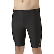 (メンズ)水着 メンズ 水泳 フィットネススパッツ ハーフレッグ インナー付き AS5FWF71M BKSL