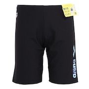 (メンズ)水着 水泳 ルーズスパッツ フィットネススパッツ ハーフレッグ AS5FWF69M BKBL