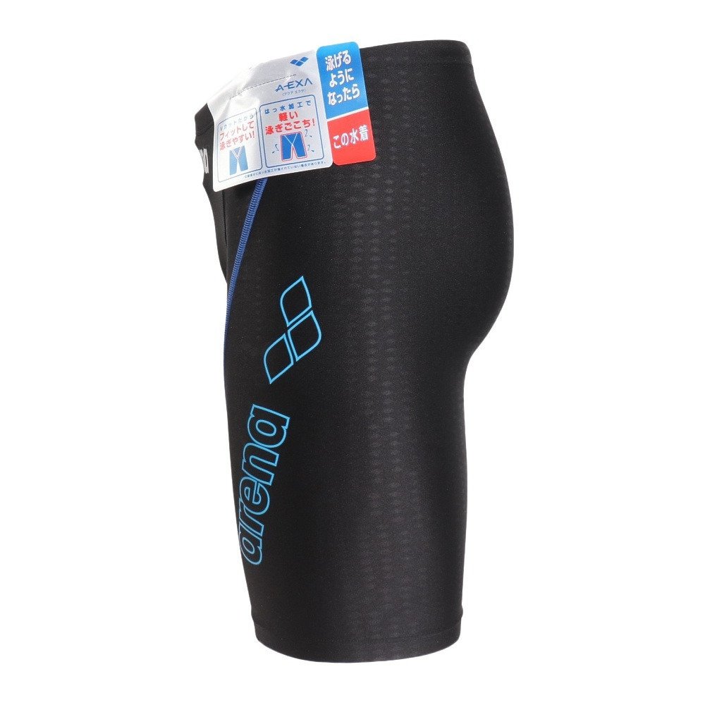 アリーナ（ARENA）（メンズ）フィットネス水着 メンズ 水泳 アクアエクサ フィットネス スパッツ ハーフレッグ 黒×青 S-3Lサイズ LAR-4300 BKBU