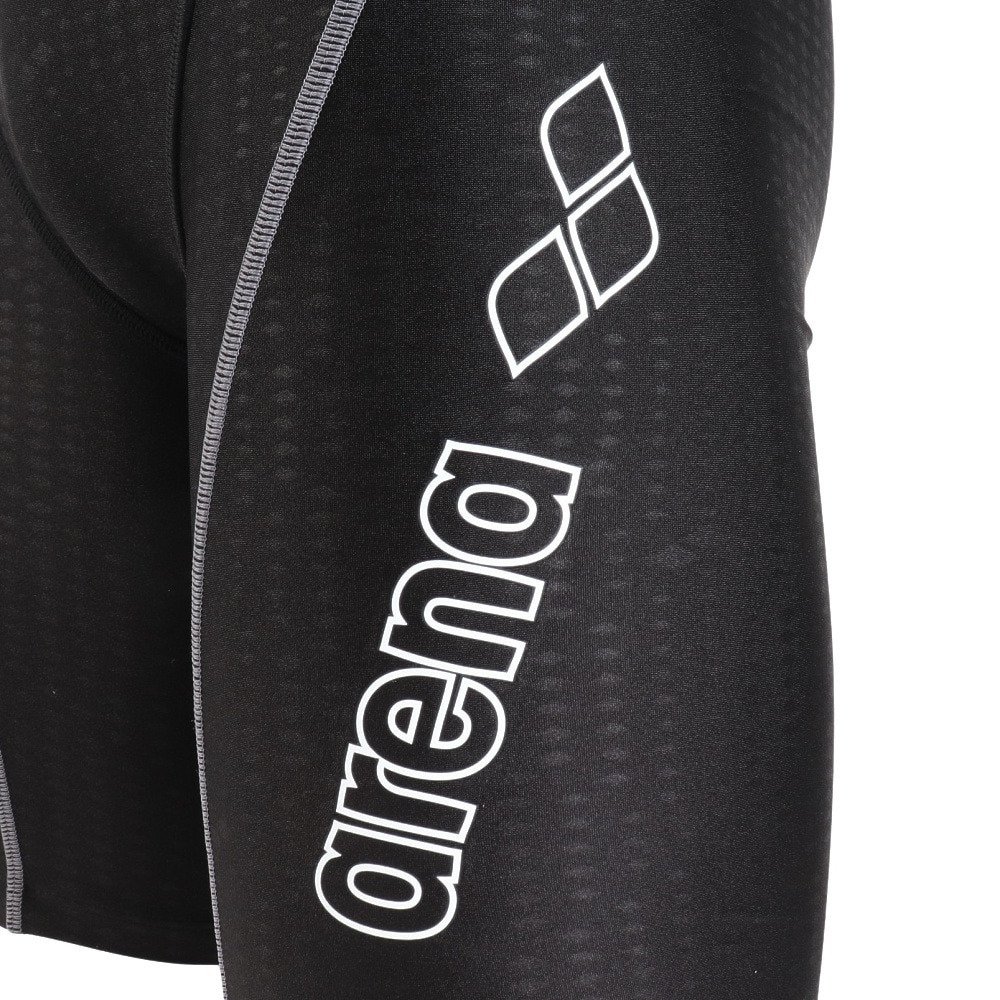 アリーナ（ARENA）（メンズ）フィットネス水着 メンズ 水泳 アクアエクサ フィットネス スパッツ ハーフレッグ 黒×白 S-3Lサイズ LAR-4300 BKWT