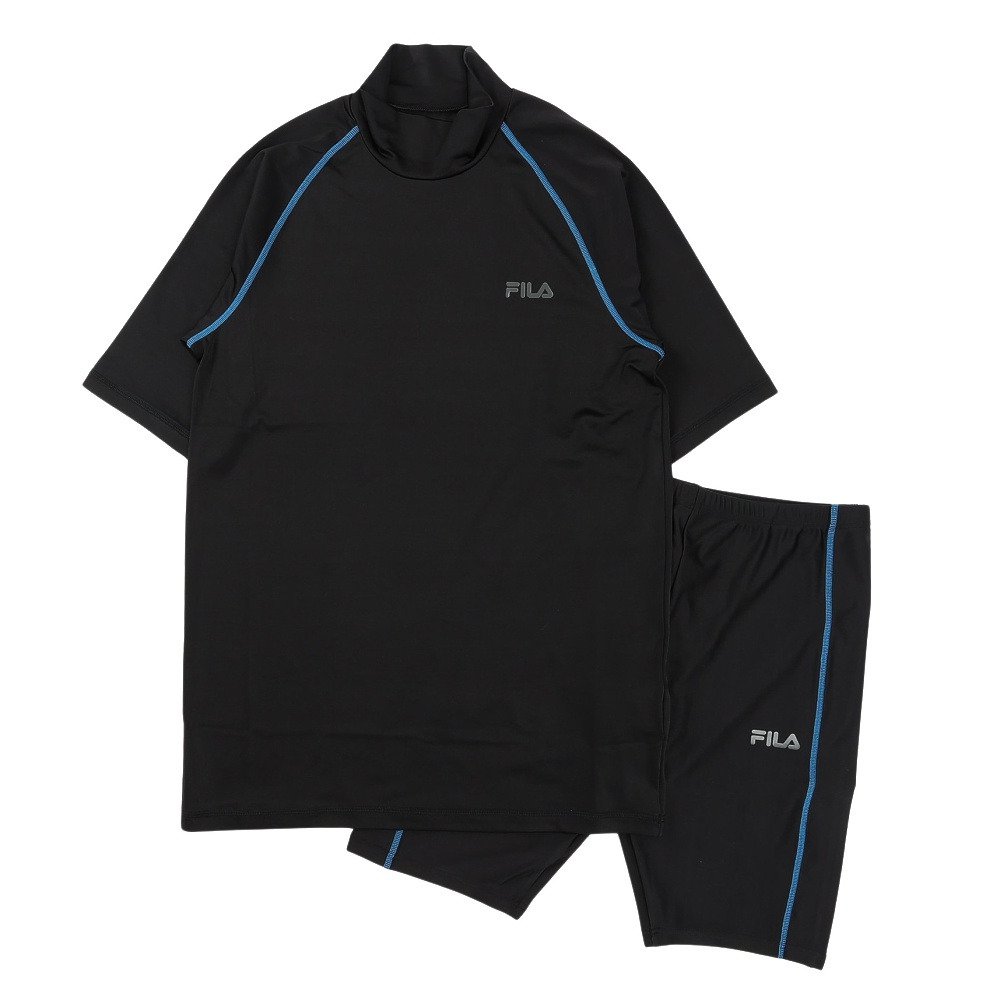 FILA スポーツウェア Mサイズ 青系/黒 フィラ（FILA）（メンズ）水泳 セパレート スイムスーツ 黒×青 M-4L